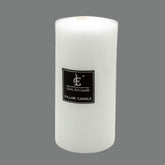 White Pillar Candle(7*15CM) in minimalist design perfect for centerpieces and home décor.
